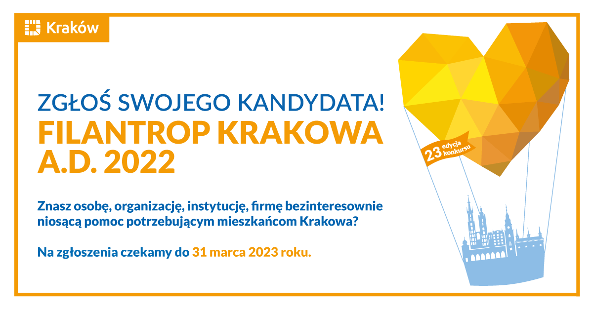 plakat Konkursu Filantrop Krakowa