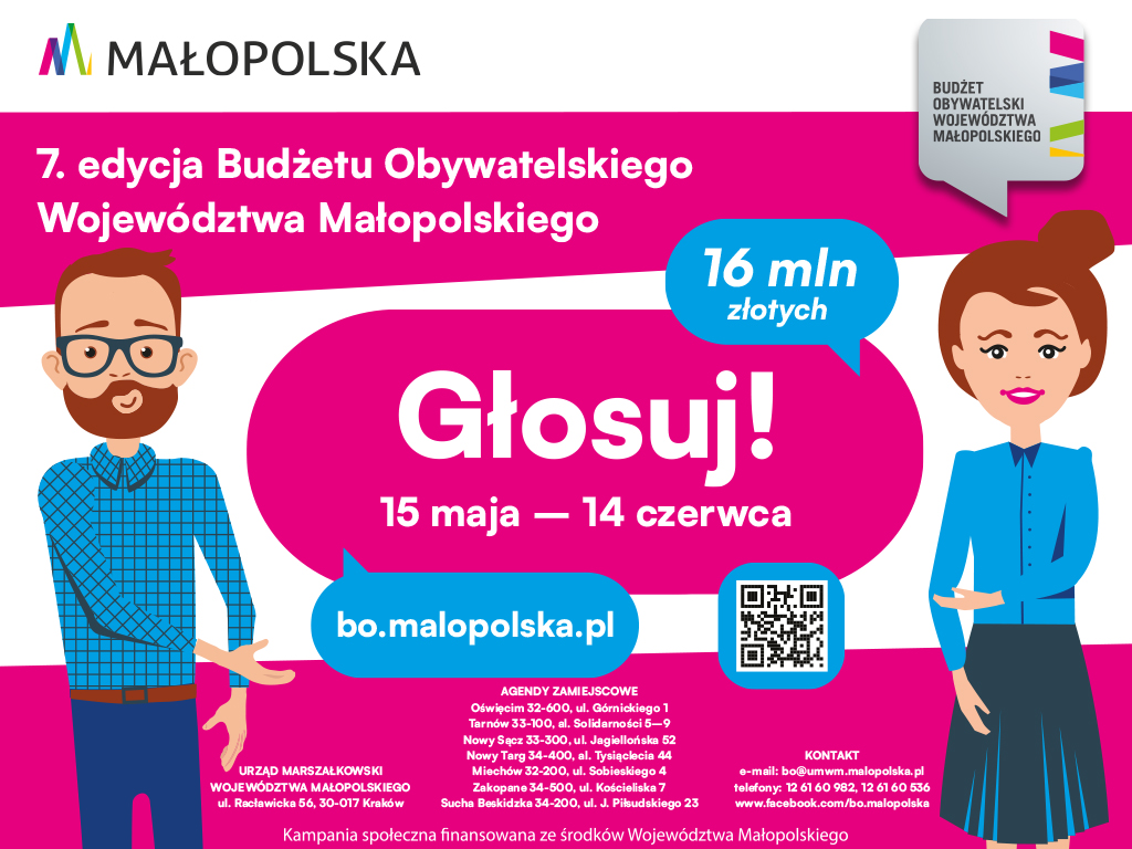 plakat 7. edycja Budżetu Obywatelskiego Województwa Małopolskiego