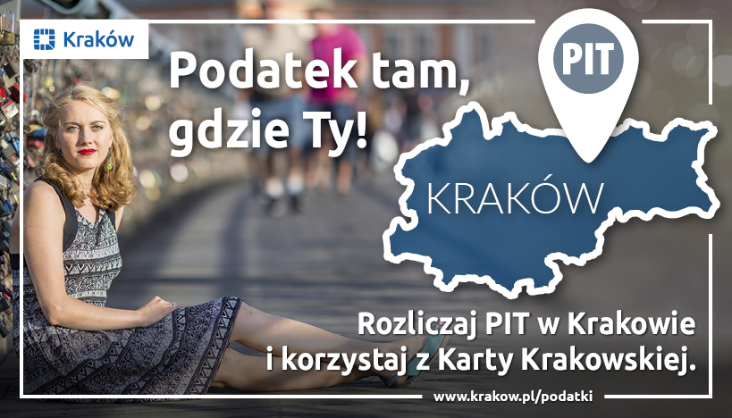 plakat akcji: pï¿½aï¿½ podatki w Krakowie